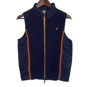 Duck Head Knit and Nylon Zip Up Vest Sz M
